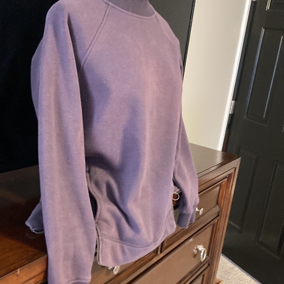 ATHLETA COZY KARMA SIZE XS PURPLE PULLOVER SIDE ZIP - Picture 2 of 5